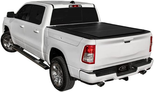 The Access B1040079 LOMAX Hard Folding Tonneau Cover features a sleek black matte finish and durable aluminum construction. This tri-fold cover is designed for easy use, providing maximum protection with a secure tailgate lock. The split rail design ensures a smooth installation process, while its painted exterior finish complements your truck's look. Ideal for truck owners seeking a low-profile, secure bed cover, the LOMAX B1040079 offers an efficient solution for protecting cargo while enhancing the truck’s appearance.