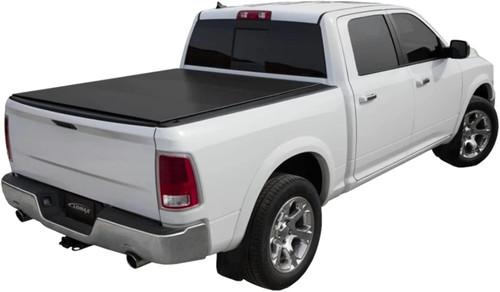 The Access B1040029 LOMAX Hard Folding Tonneau Cover features a sleek, ultra-low profile design with a textured matte black finish. Built for performance, this hard tri-fold cover offers secure, weather-resistant protection for your truck bed. With an easy-to-operate folding mechanism and integrated storage clips, it ensures quick access and a simple installation process. The LOMAX cover is crafted with premium materials and advanced technology to provide maximum security and style. Perfect for truck owners seeking durability and convenience.