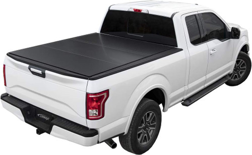 The Access B1010049 LOMAX Hard Folding Tonneau Cover offers secure, low-profile protection for 6 3/4 ft. truck beds. With a matte black aluminum build, this hard folding tonneau installs easily without drilling, fits inside the bed rails, and allows full bed access for daily use. Built for style and durability, it's ideal for truck owners looking for a lightweight, folding hard tonneau cover with weather-resistant performance and seamless design.