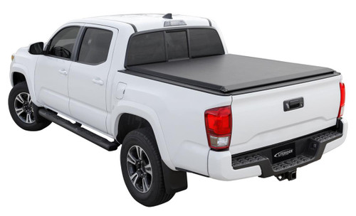 The Access 35119 LiteRider Roll-Up Tonneau Cover offers durable truck bed protection against water, snow, and dust. Featuring a twist-dial release system, it allows easy rolling for full bed access, while dual side latches automatically lock and unlock. Its built-in tension adjuster ensures a secure fit. Designed for quick, no-drill installation, this lightweight yet sturdy cover enhances security and convenience. Backed by a limited lifetime warranty, it provides long-lasting performance for truck owners seeking reliable protection.