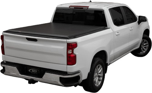 The Access Literider Roll-Up Tonneau Cover 32409Z is designed for 2019-2024 Chevrolet Silverado and GMC Sierra 1500 with an 8' bed. This roll-up truck bed cover offers protection from water, snow, and dust while ensuring easy access with a secure auto-locking latch and slide lock system. Made from heavy-duty vinyl-coated fabric, it withstands extreme weather conditions. The EZ Dial tension adjuster ensures a tight fit, and installation requires no drilling. Get a sleek, durable, and weather-resistant tonneau cover for enhanced security and convenience.