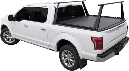The Access F1010012 ADARAC Truck Bed Rack fits 2004–2024 Ford F-150 and 2006–2008 Lincoln Mark LT with 5' 6" beds. This 66-inch truck bed rack features aluminum cross bars and steel uprights, supports up to 500 lbs, and installs without drilling. Its aerodynamic uprights, tie-down rails, and built-in mounting channels make it perfect for hauling tools, ladders, or gear securely.
