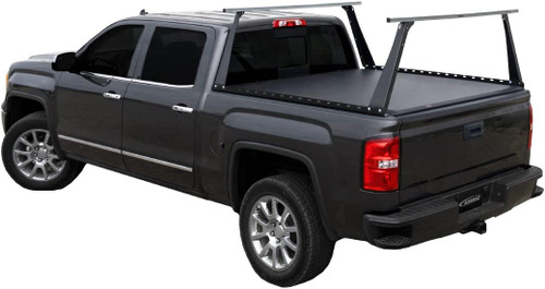 The Access F1040022 Adarac Bed Racks are designed for 2002-2024 Dodge Ram 1500, 2003-2024 Ram 2500/3500, and 2019-2024 Ram 1500 Classic 6' 4" truck beds. These sturdy racks feature extruded aluminum crossbars and powder-coated steel uprights, supporting up to 500 lbs. The no-drill installation ensures easy setup, while the aerodynamic design allows for secure cargo transport. Compatible with most tonneau covers, the racks provide a reliable solution for hauling ladders, kayaks, and more.
