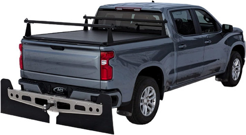 The Access F4020072 ADARAC Aluminum M-Series Truck Rack fits 2015–2022 Chevrolet Colorado and GMC Canyon 5' beds. Built from matte black aluminum, it supports up to 500 lbs, installs with no drilling, and includes adjustable uprights, utility rails, and crossbars for secure cargo handling.