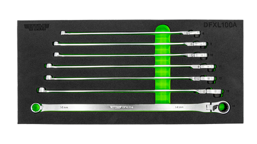 VIM Tools DFXL100A Deep Spline Flex XL Wrench Set Metric for heavy-duty use