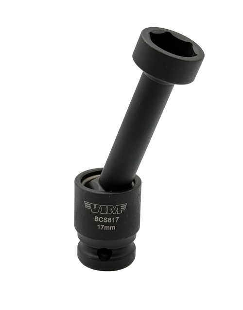 VIM Tools BCS817 17mm UJ Brake Caliper Socket 1/2" Drive for brake system maintenance