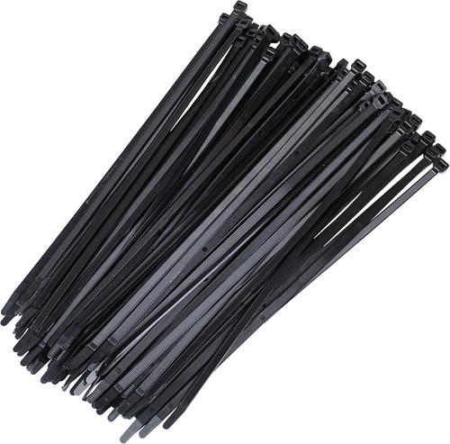 K Tool 14" Black Cable Ties 120 lb Tensile Strength 100-Pack (78145-3)
