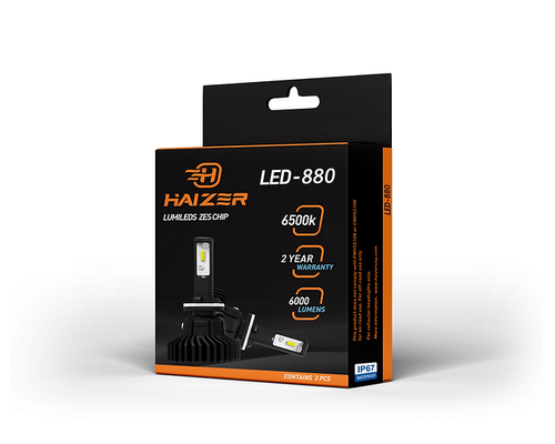 Haizer USA 880 Platinum Series LED Headlight Bulb (HZR2-LED 880) by JB Tools