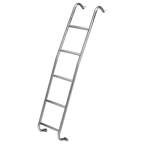 Stainless Steel Van Ladder 093C97 for Chevy/GMC Full Size Vans 1997–2023, rear-mounted view