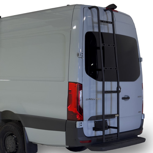 Surco No-Drill Rear Door Ladder 26S19B, for Sprinter Low Roof, black finish