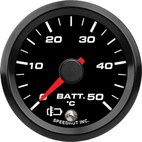 Speedhut 2-1/16" 0-50C EV Battery Temp Gauge w/ Warning (FAE2-T2-EV) by JB Tools