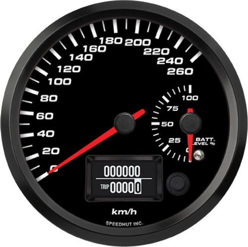 Speedhut 4-1/2" EV Orion 260km/h Speedom/BatLevel Gauge (FOR45-DS4-EV) by JB Tools