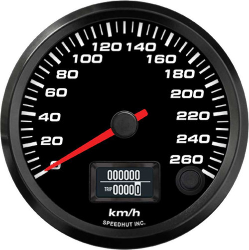 Speedhut 3-3/8" EV AEM 260 km/h Speedometer Gauge (FAE3-S4-EV) by JB Tools