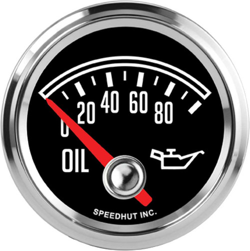 Speedhut 2-1/16" Jeep Oil Pressure Gauge - 90 Deg Sweep (L2-OP6-CJ) by JB Tools