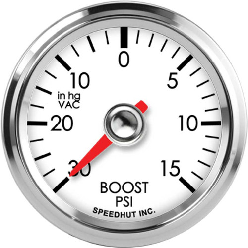 Speedhut 2-1/16" 30inhg-0-15 PSI Boost/Vac Gauge (L2-BV2-LEG) by JB Tools