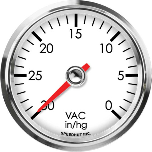 Speedhut 2-5/8" 30-0in/hg Vacuum Gauge (L25-VC1) by JB Tools