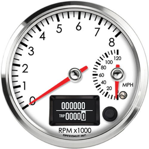 Speedhut 4" 8K Tachometer/120mph GPS Speedometer Gauge (R4-DS14-LEG) by JB Tools