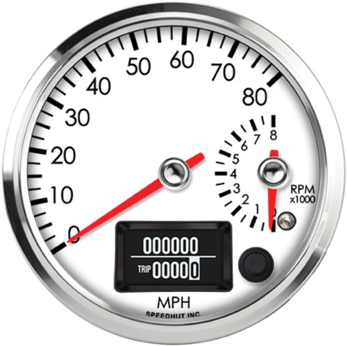 Speedhut 4" 80 mph GPS Speedometer / 8K Tachometer Gauge (R4-DS9-LEG) by JB Tools