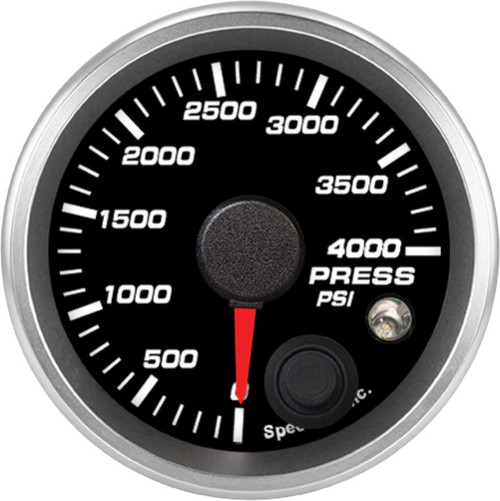 Speedhut 2-1/16" 0-4000 PSI CNG Pressure Gauge w/ Warning (R2-CP1-REV) by JB Tools