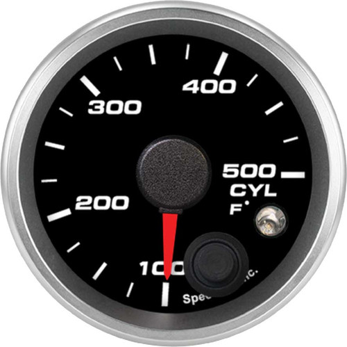 Speedhut 2-1/16" 100-500F Cylinder Head Temp Gauge w/Warn (R2-CT1-REV) by JB Tools