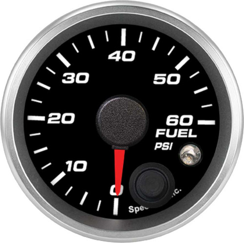Speedhut 2-1/16" 0-60 PSI Fuel Pressure Gauge w/ Warning (R2-FP3-REV) by JB Tools