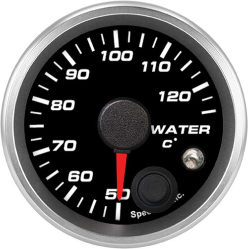 Speedhut 2-1/16" 50-125C Water Temp Gauge w/ Warning (R2-WT2-REV) by JB Tools