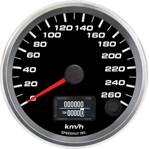 Speedhut 3-3/8" 260 km/h Programmable Speedometer (R3-S13-REV) by JB Tools