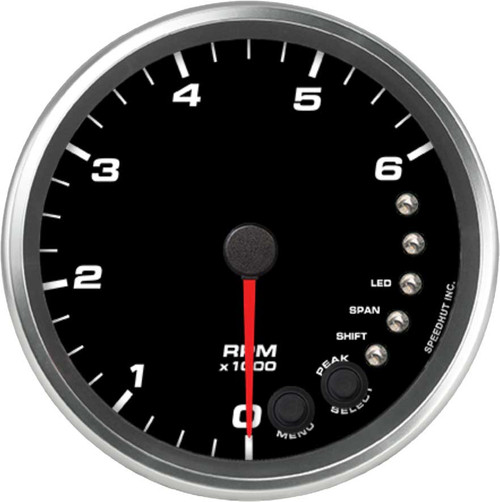 Speedhut 4-1/2" 6K RPM Shift-light Dash Mount Tachometer (R45-TC2-REV) by JB Tools