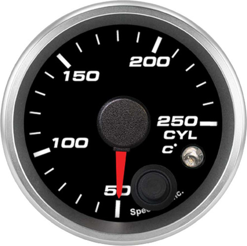 Speedhut 2-1/16" 50-250C Cylinder Head Temp Gauge w/ Warn (R2-CT2-REV) by JB Tools