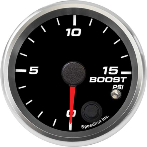 Speedhut 2-5/8" 0-15 PSI Boost Gauge w/ Warning (R25-B2-REV) by JB Tools