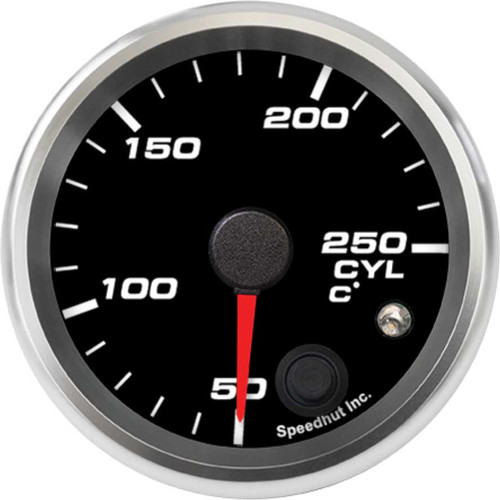 Speedhut 2-5/8" 50-250C Cylinder Head Temp w/ Warning (R25-CT2-REV) by JB Tools