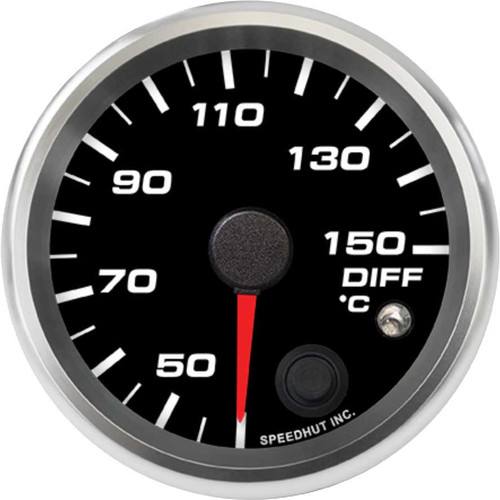 Speedhut 2-5/8" 40-150C Diff Temp Gauge w/ Warning (R25-DT3-REV) by JB Tools