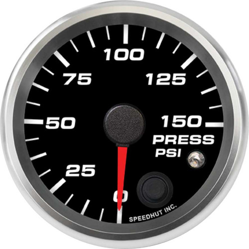 Speedhut 2-5/8" 0-150 PSI Pressure Gauge w/ Warning (R25-P1-REV) by JB Tools
