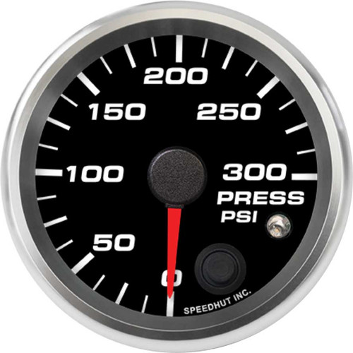 Speedhut 2-5/8" 0-300 PSI Pressure Gauge w/ Warning (R25-P2-REV) by JB Tools