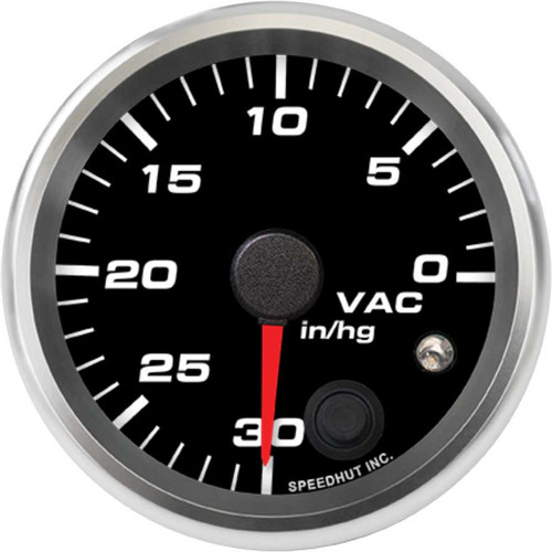 Speedhut 2-5/8" 30-0in/hg Vacuum Gauge w/ Warning (R25-VC1-REV) by JB Tools