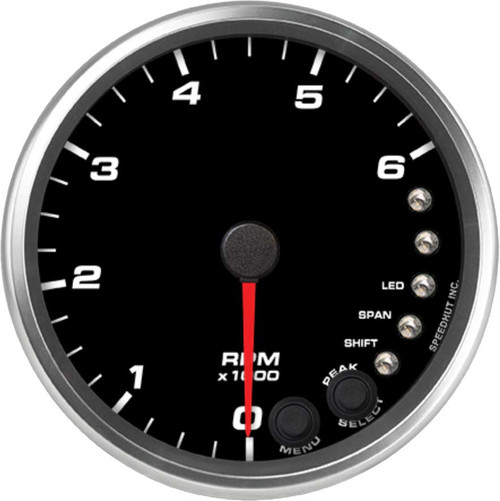 Speedhut 4" 6K RPM Shift-light Diesel Tachometer (R4-TC8-REV) by JB Tools