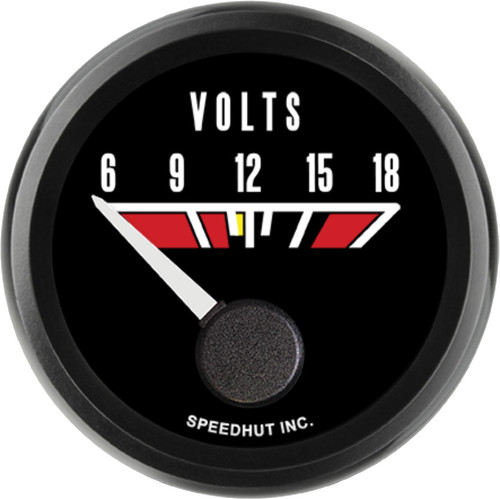 Speedhut 2-1/16" Pontiac Series 6-18V Volt Gauge 90° Sweep (L2-V2-PTC) by JB Tools
