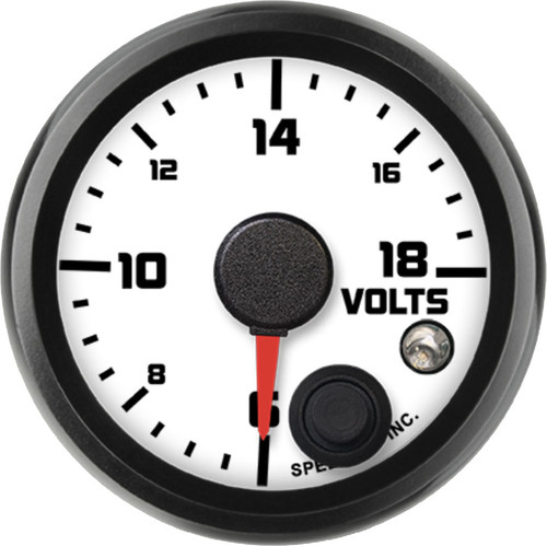 Speedhut 2-1/16" Street XL 6-18V Volt Gauge w/ Warning (R2-V1-SXL) by JB Tools