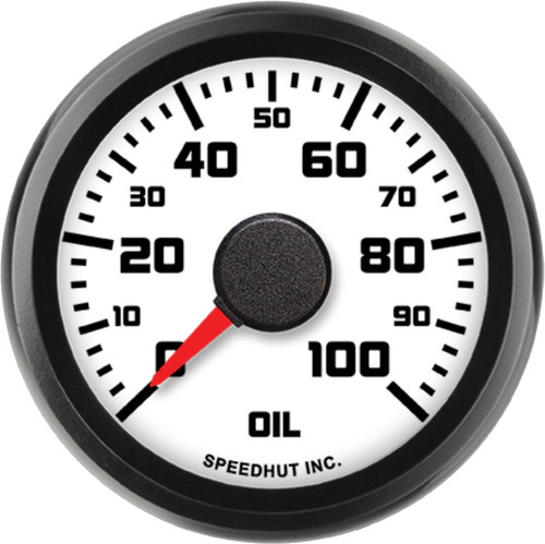Speedhut 2-1/16" Street XL 100 PSI Oil Pressure Gauge (L2-OP3-SXL) by JB Tools