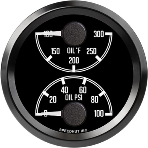 Speedhut 2-5/8" JDM Z Oil Temp / Oil Pressure (top/bot) (L25-DG6-DATZ) by JB Tools