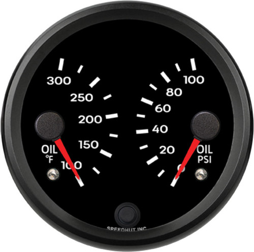 Speedhut 4" Porsche Design Oil Temp / Oil Pressure Gauge (R4-DG6-PCH)