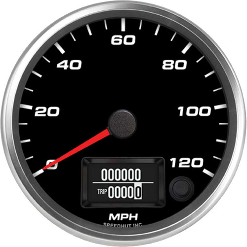 Speedhut 4" 120 mph Speedometer w/Signal and High Beam (R4-S1T-REV) by JB Tools