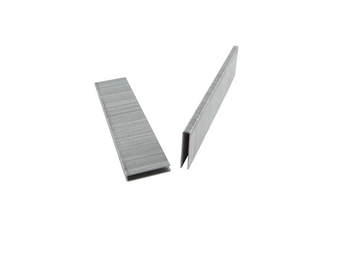 The B&C Eagle 9038-1M 1-1/2-Inch x 1/4-Inch Narrow Crown 18 Gauge Galvanized Finish Staples are ideal for interior woodwork, cabinetry, and upholstery. Designed for 1/4-inch narrow crown finish staplers (Senco style), these staples offer reliable performance with corrosion resistance for covered applications. The electrogalvanized coating and chisel point ensure smooth driving and hold strength across jobs like molding, fascia, soffits, and trim. Packed in a reclosable box for safe storage, they conform to ASTM specs and provide dependable fastening with 1,000 staples per pack.