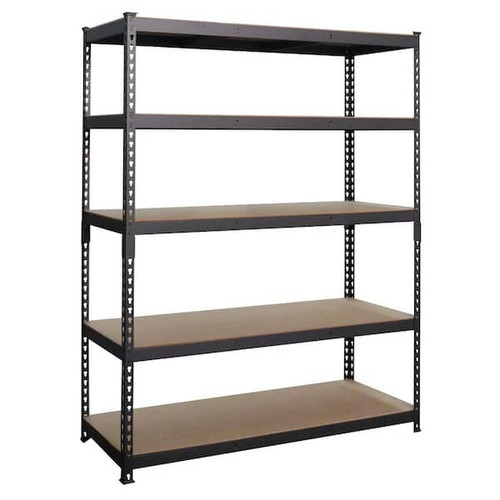 AR Shelving 48" x 18" x 72" Black 5-Tier Shelf (TRCD18509KFUS0I)