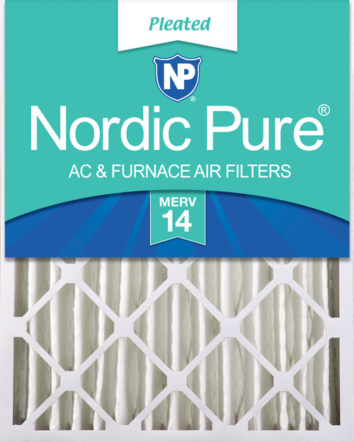 One Pack Nordic Pure 12x24x4 Pleated MERV 14 Air Filter single pack 12x24x4M14-1