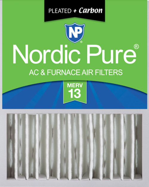 One Pack Nordic Pure 16x20x5 Honeywell/Lennox Replacement Air Filters MERV 13 + Carbon flat 16x20x5HM13+C-1