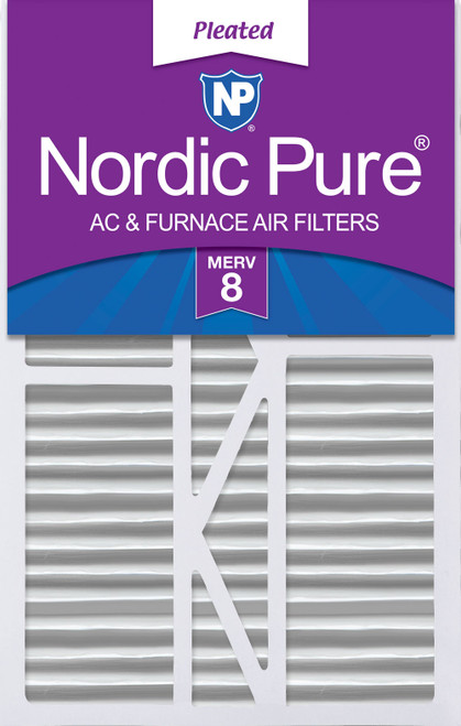 One Pack Nordic Pure 16x25x5 1/4 Goodman/Carrier/Amana Replacement MERV 8 Air Filter 16x25x5_1/4GCAM8-1