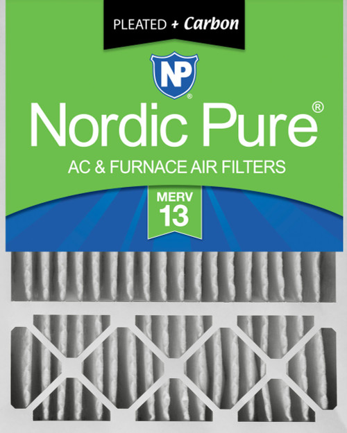 One Pack Nordic Pure 20x25x5 Lennox X6673_X6675 Replacement AC Filter MERV 13 + Carbon single box 20x25x5LXREDM13+C-1