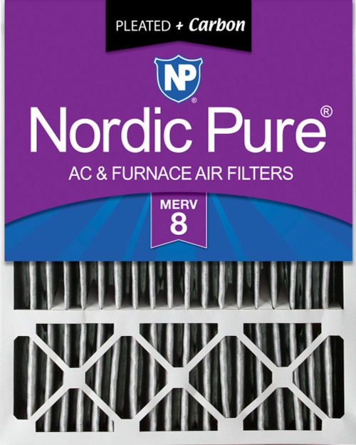 One Pack Nordic Pure 20x25x5 Lennox X6673_X6675 Replacement Air Filter MERV 8 + Carbon single filter 20x25x5LXREDPM8C-1