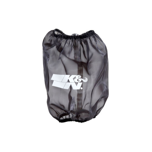 Oil filter cover with K&N Filters DryCharger silicone air filter wrap for enhanced protection and performance.